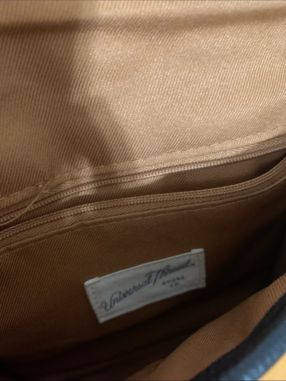 Universal Thread Tan Quilted Crossbody with Black Trim - Picture 2 of 5